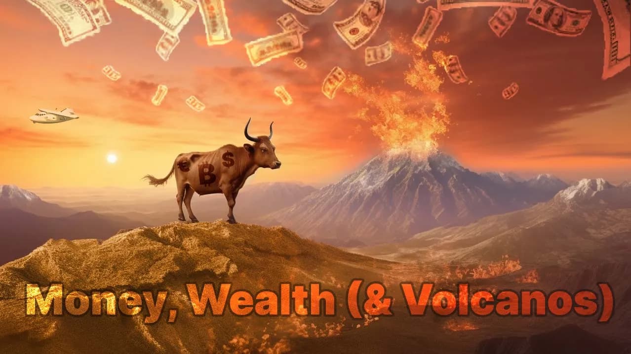 Money, Wealth, and Volcanos banner