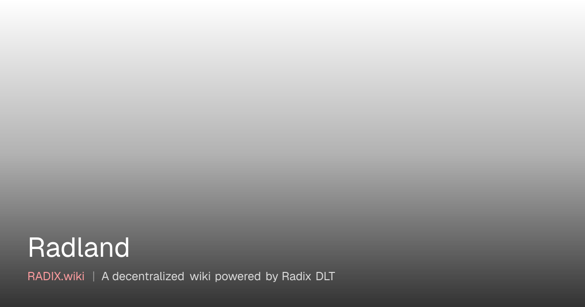 Radland | RADIX Wiki