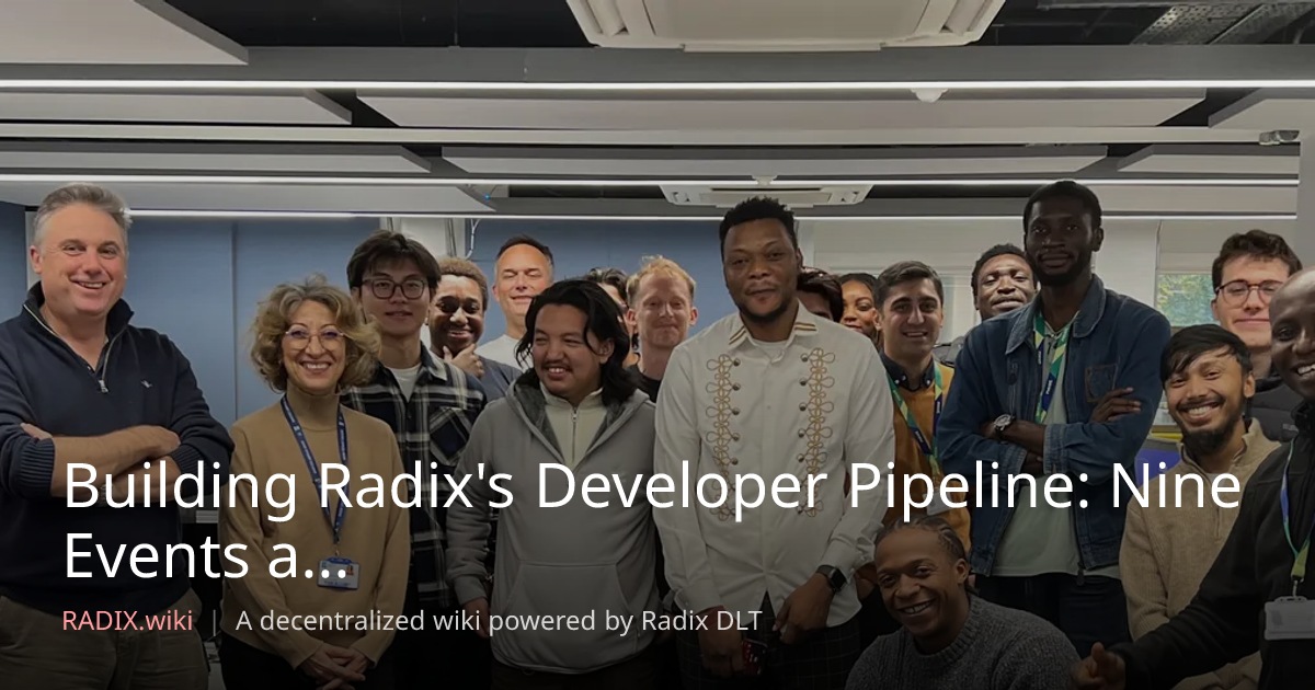 Building Radix's Developer Pipeline: Nine Events and Counting!