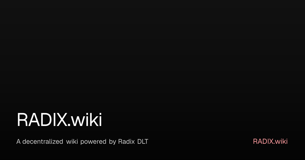 RADIX.wiki | RADIX Wiki