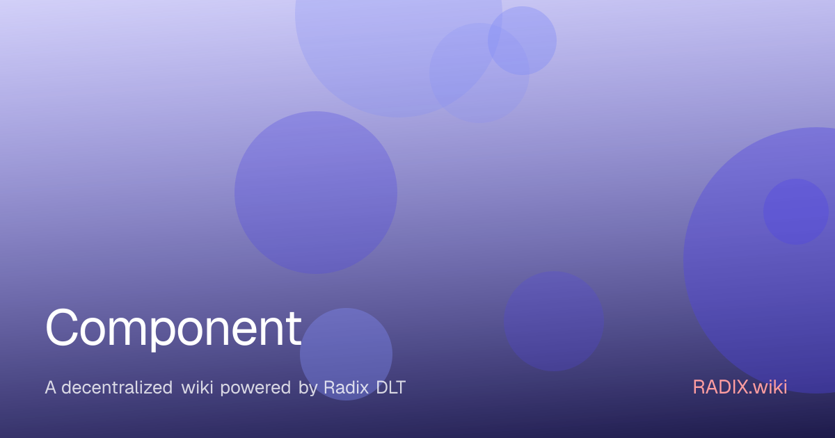 Component | RADIX Wiki