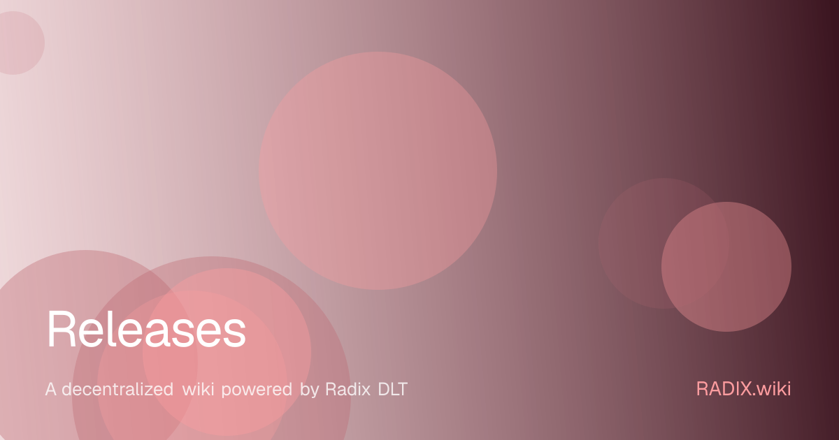 Releases | RADIX Wiki