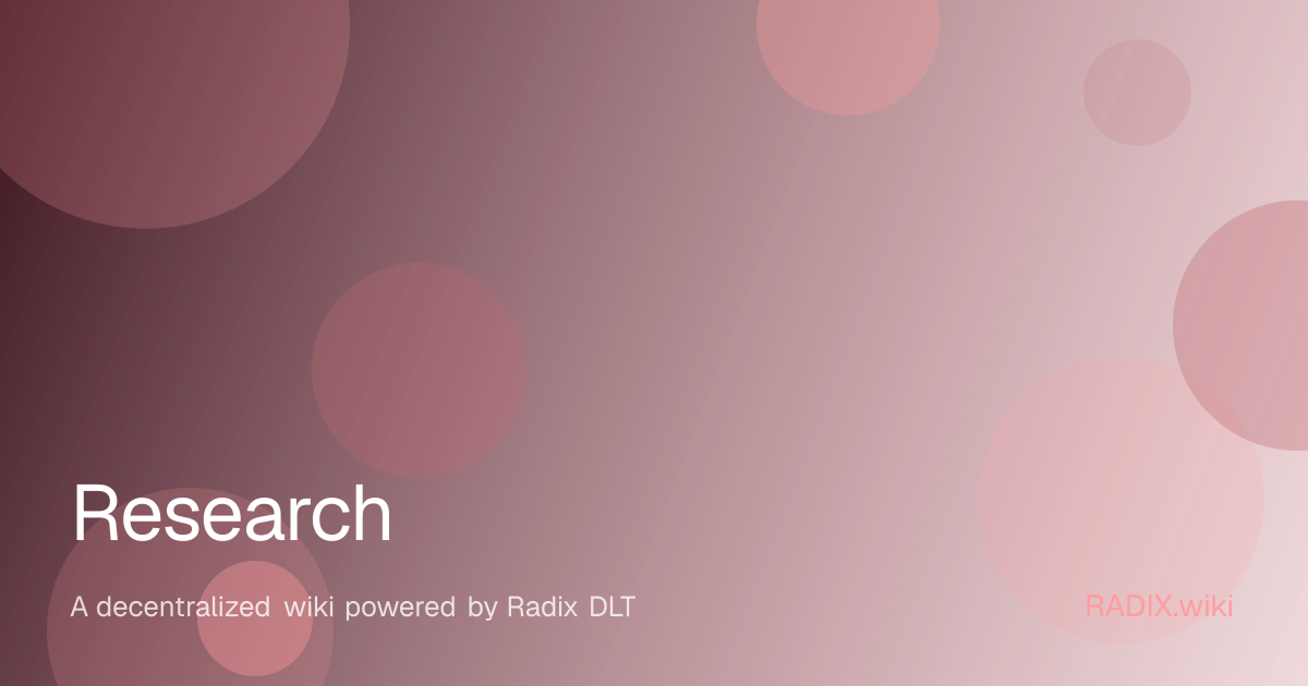 Research | RADIX Wiki